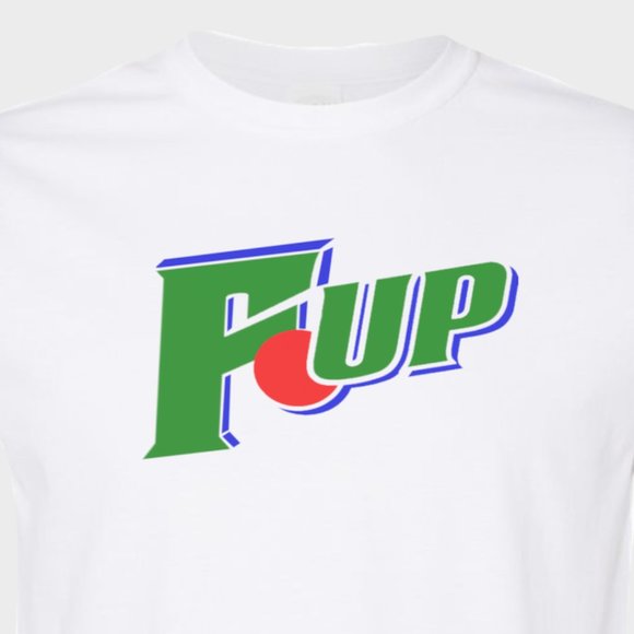 Funny T shirt 7 UP  Parody humor "F UP" Adult sz:   S-3XL  white color - Picture 2 of 2